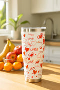 Love Print Stainless Steel Travel Tumbler